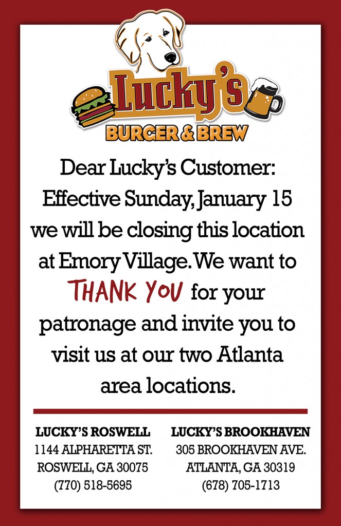 Lucky's Burger & Brew - Emory Village