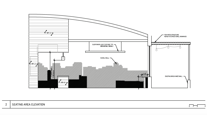 Steel City Pops - Seating Area Elevation