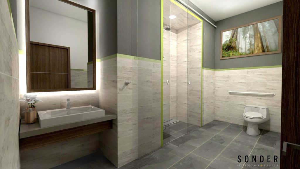 Minute Suites - SEA Concept - Bathroom Rendering