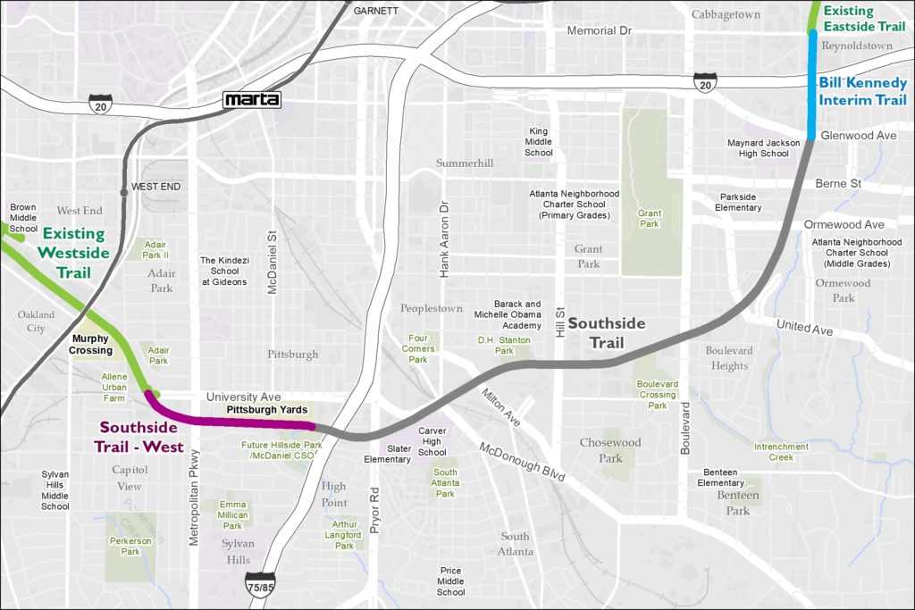 Atlanta BeltLine Southside Trail-West Project Overview
