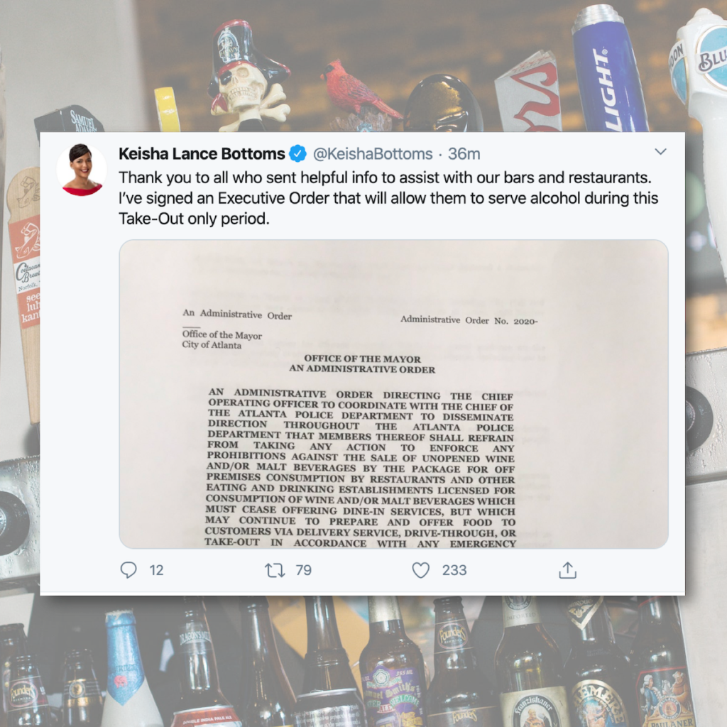 Atlanta To-Go Alcohol Sales - COVID-19