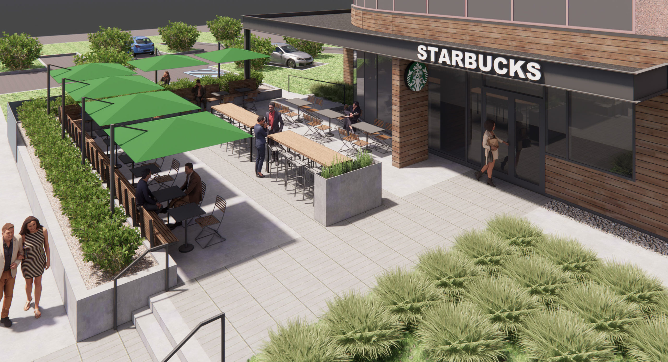 Brand-New Starbucks Opening in Galleria as Part of Office Complex